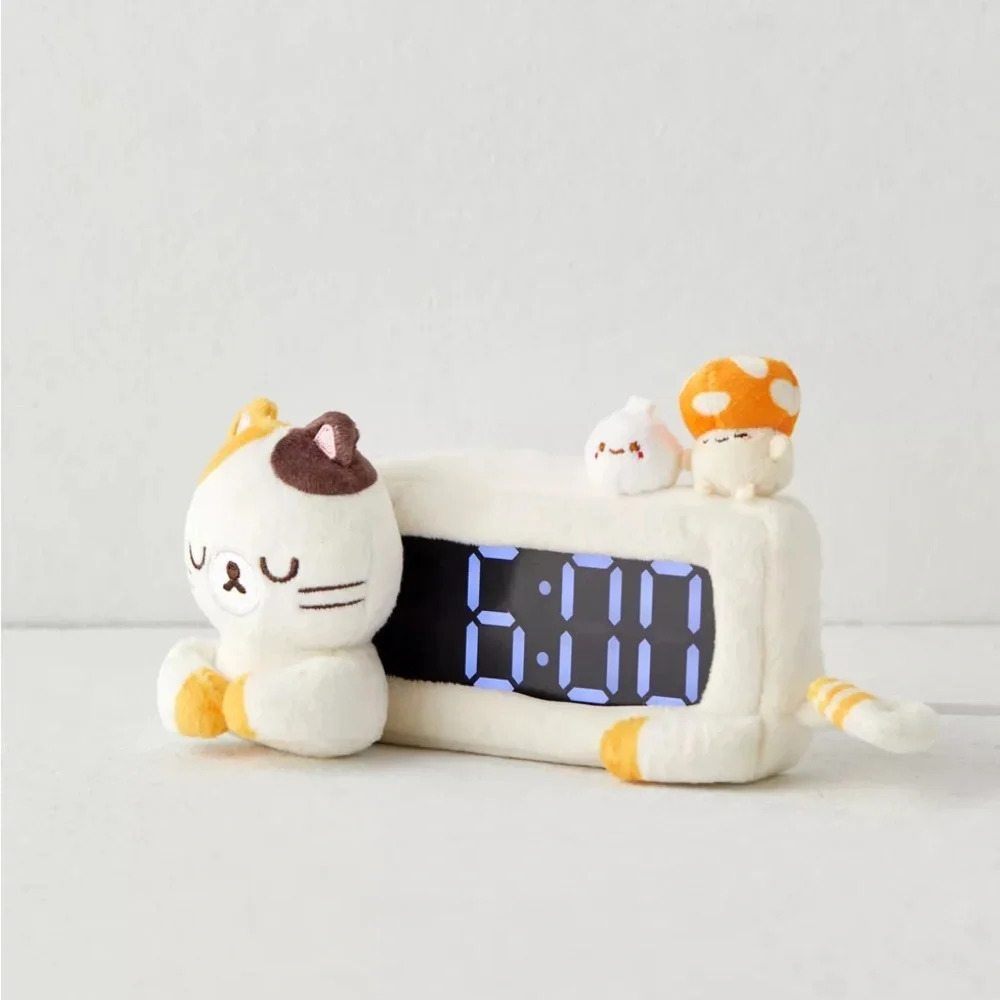 Smoko Cat Plushie Clock, NWT - Picture 3 of 4